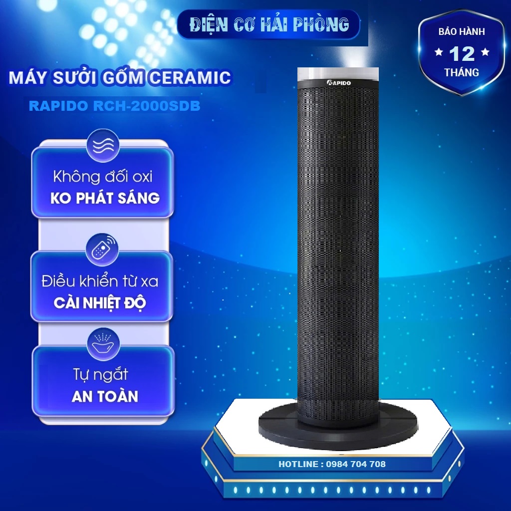 Máy sưởi gốm Ceramic Rapido RCH-2000SDB