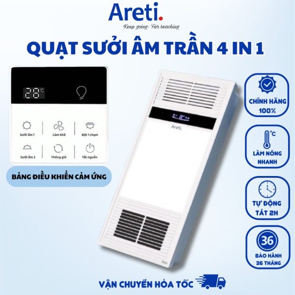 Quạt sưởi âm trần Areti 4 in 1