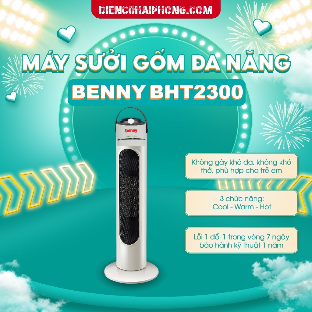 Quạt sưởi gốm Benny BHT2300