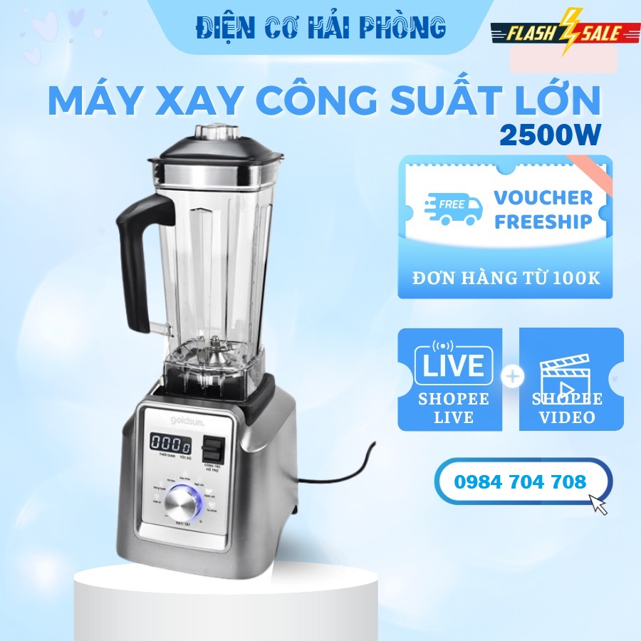 MÁY XAY SINH TỐ CÔNG NGHIỆP GOLDSUN 2.0 LÍT GBL-4160 2500w