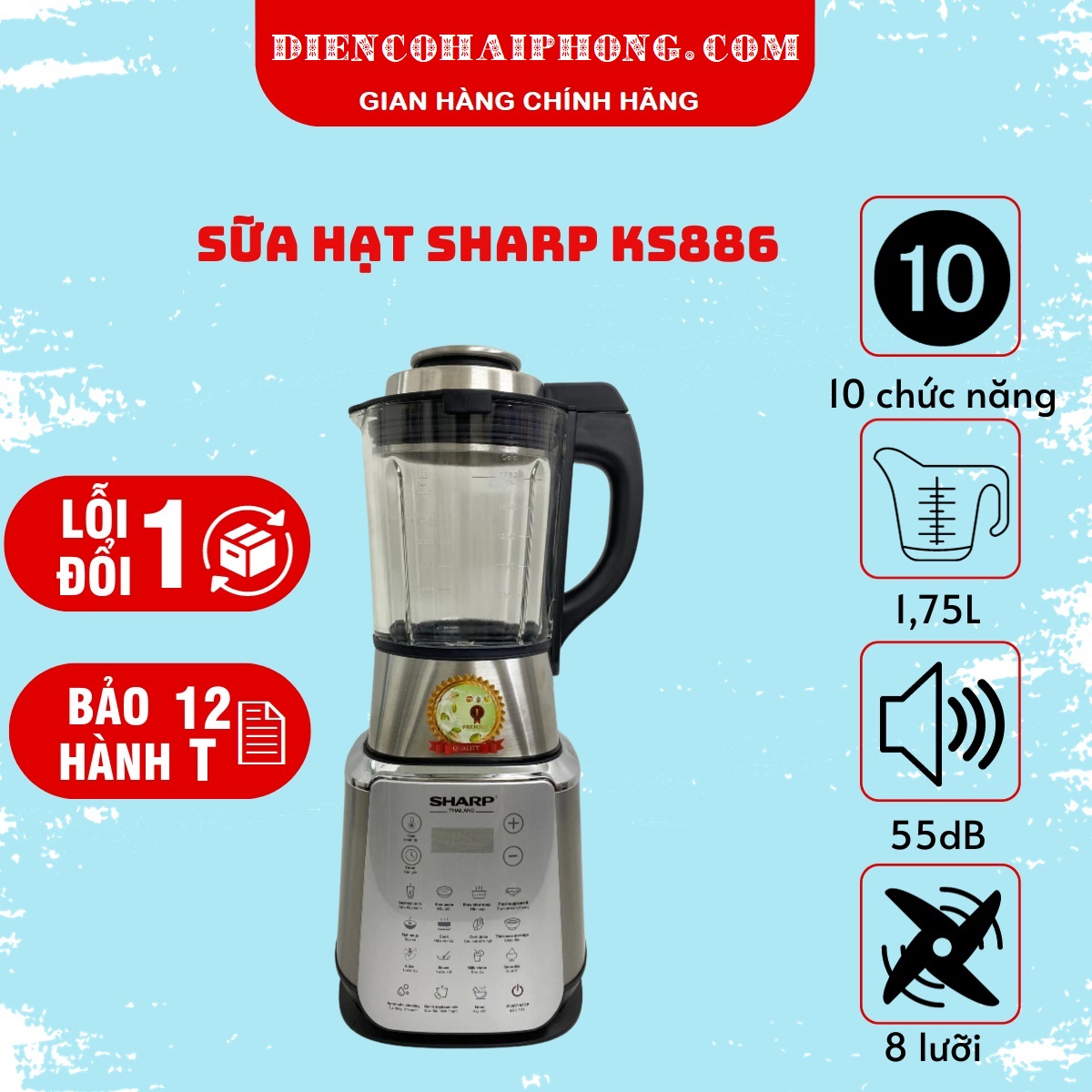 Máy Làm Sữa Hạt SHARP SH-886