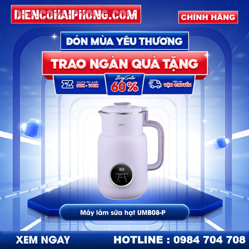 Máy Làm Sữa Hạt Đa Năng Mini Unie UMB08