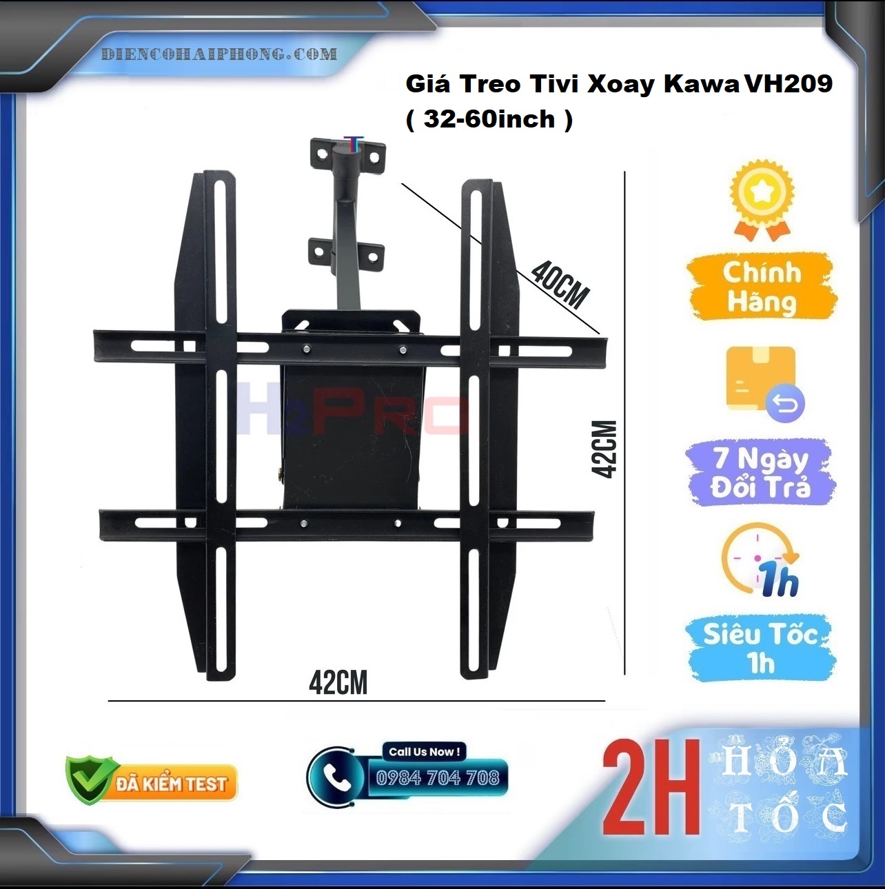 Giá Treo Tivi Xoay Góc Kawa VH209 32-60Inch