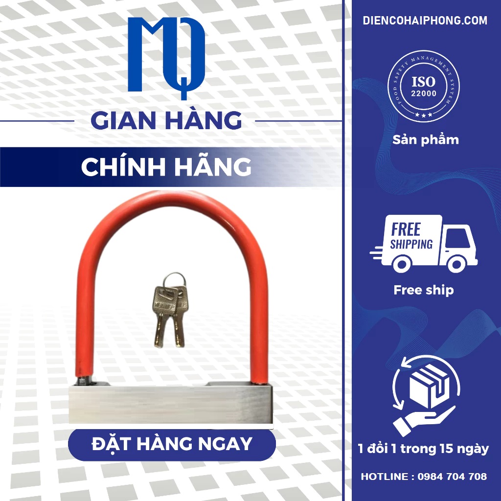 Khoá U xe máy Henglong cao cấp HL- 6288